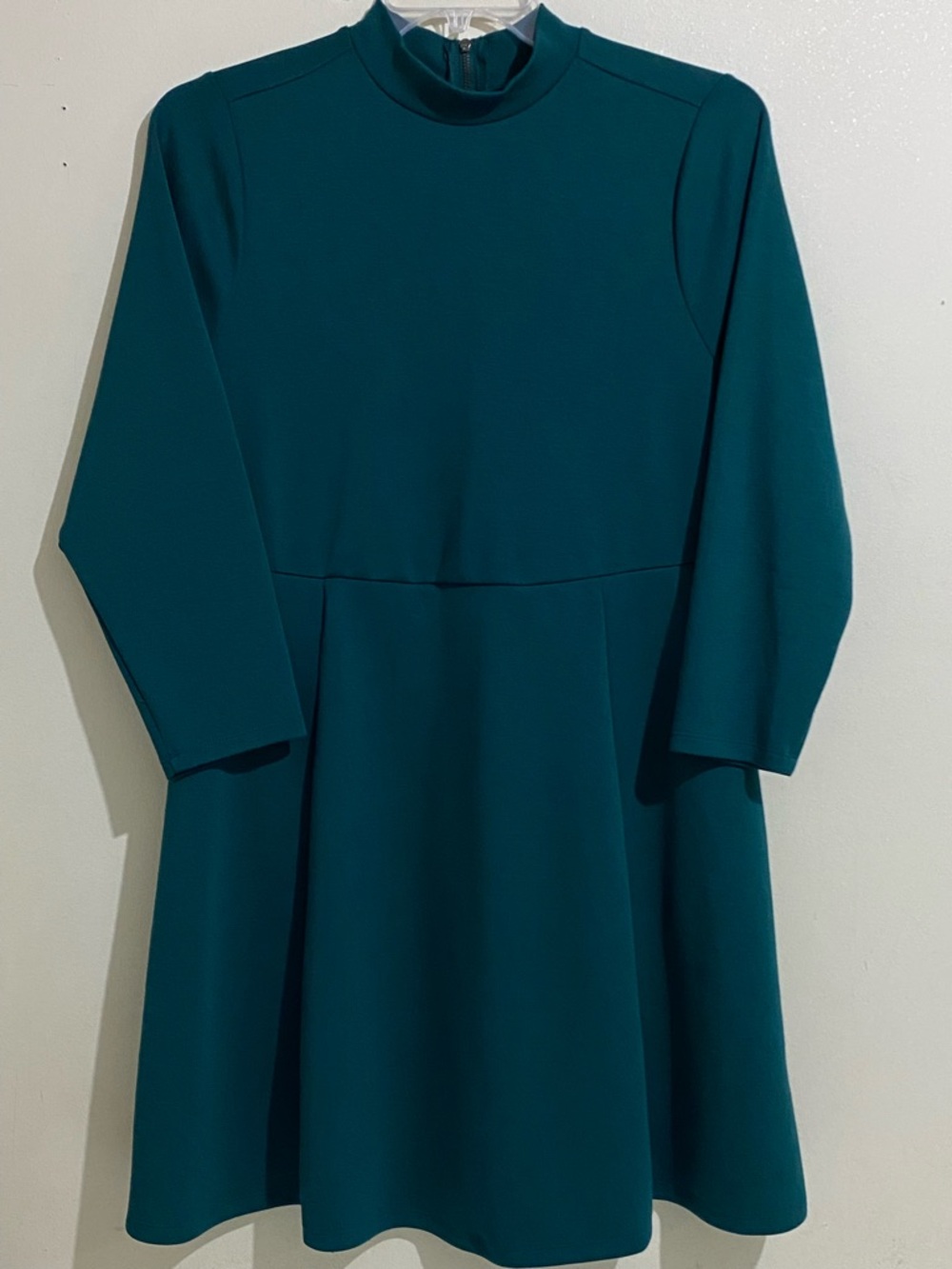 Torrid‎ Deep Teal Knit Dress Mock Neck Long Sleeve Size 1X